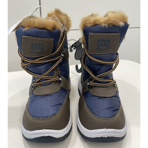 Little Kids Avalanche Snow Boots Size 7 - Brown/Navy - New with Tags AV87626N